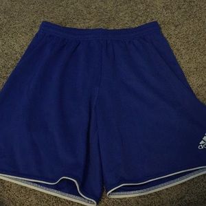 Blue adidas basketball shorts